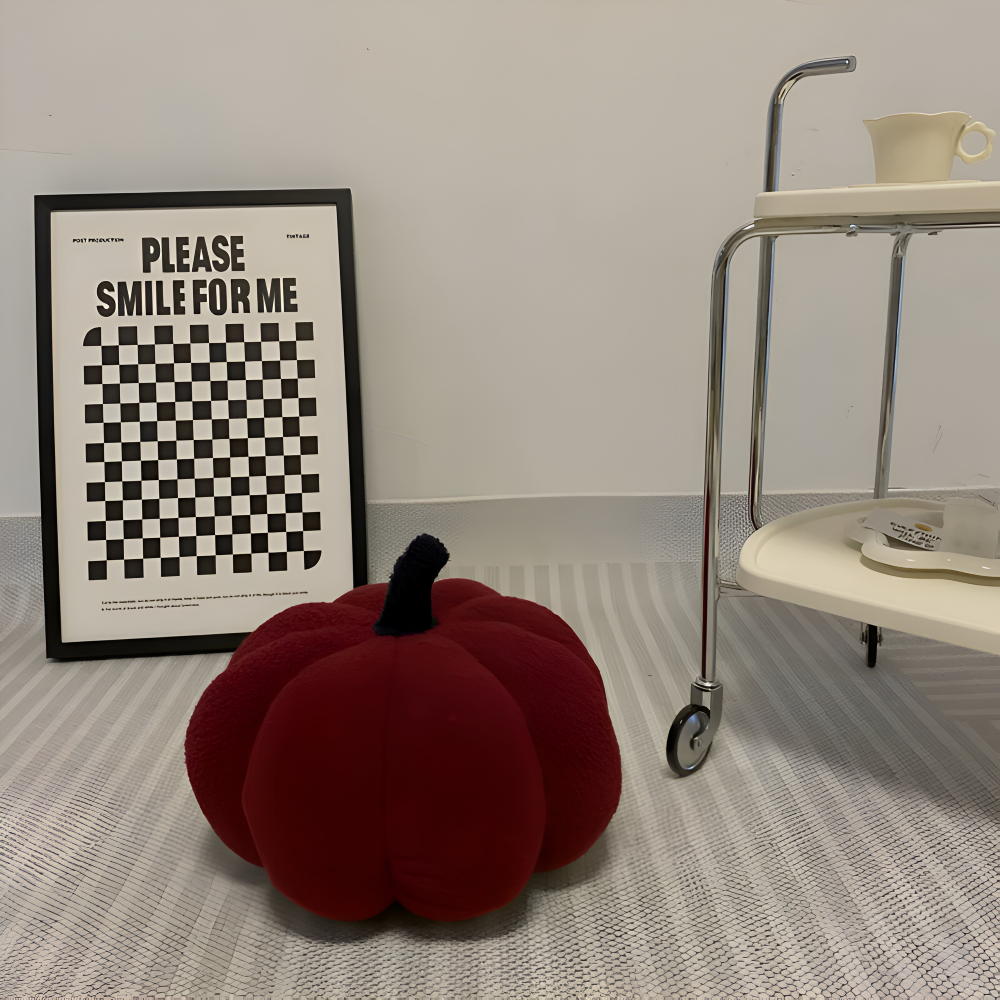 Coussin Citrouille | Coussin en Peluche Texturé Citrouille | Valuna