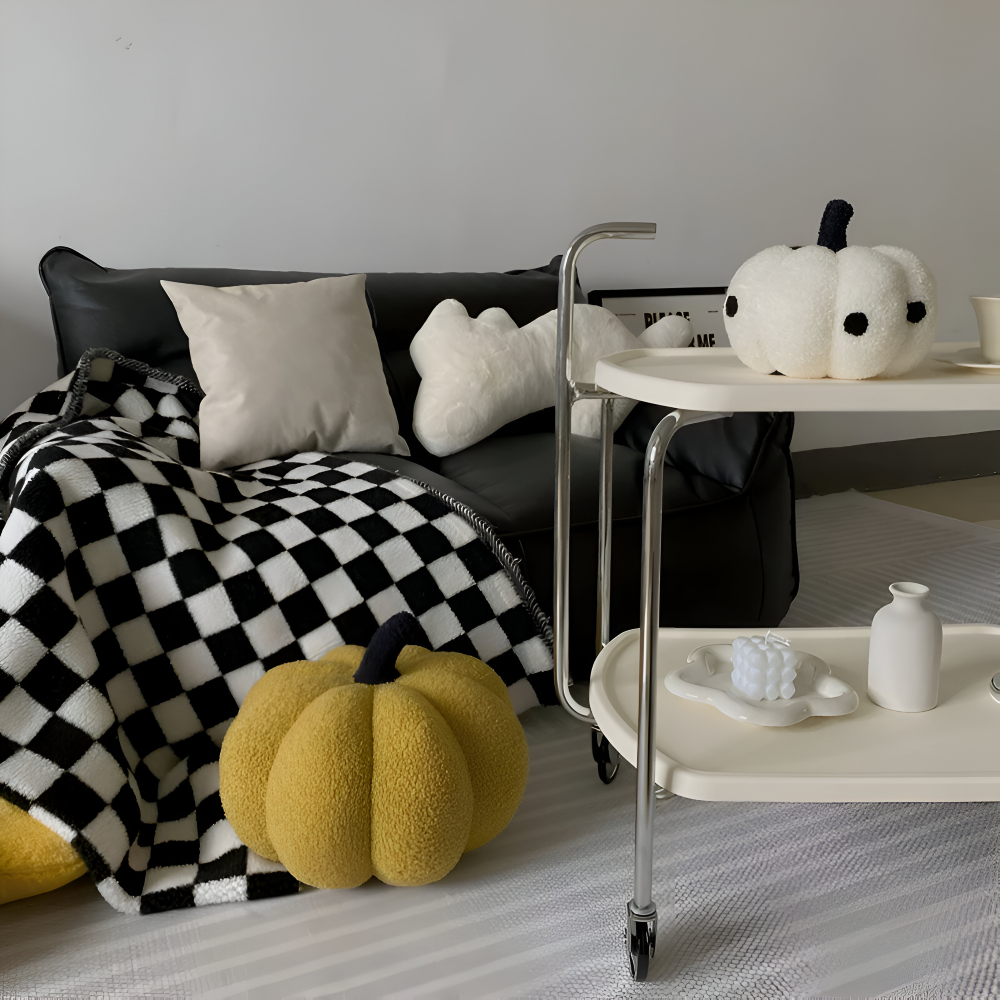 Coussin Citrouille | Coussin en Peluche Texturé Citrouille | Valuna