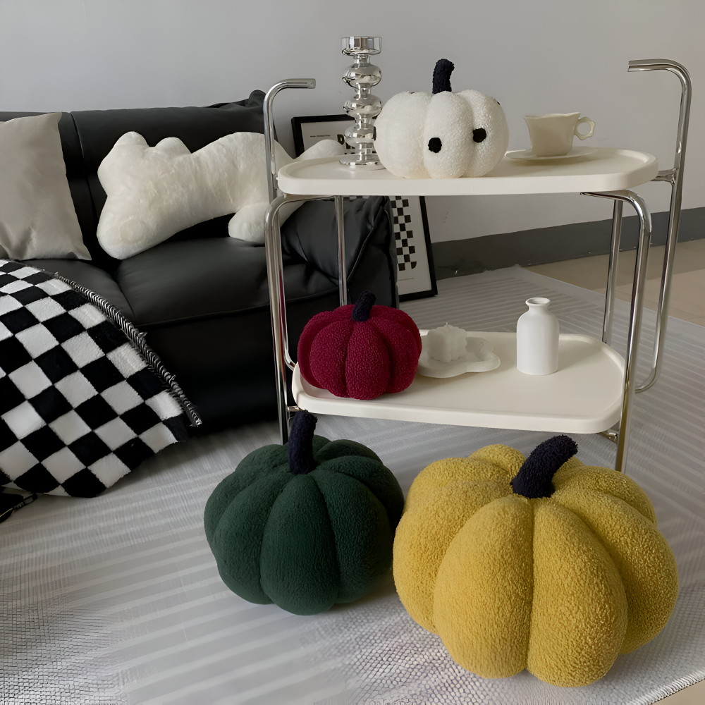 Coussin Citrouille | Coussin en Peluche Texturé Citrouille | Valuna