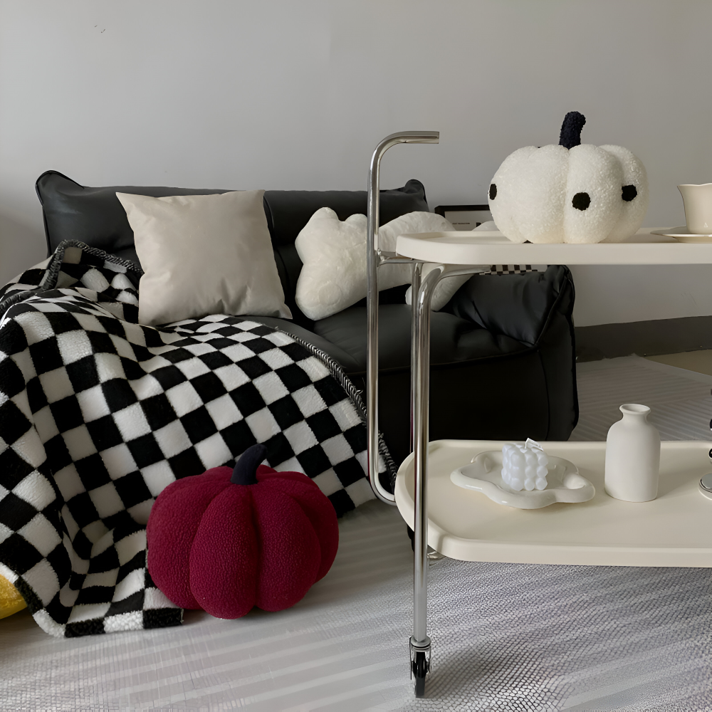 Coussin Citrouille | Coussin en Peluche Texturé Citrouille | Valuna