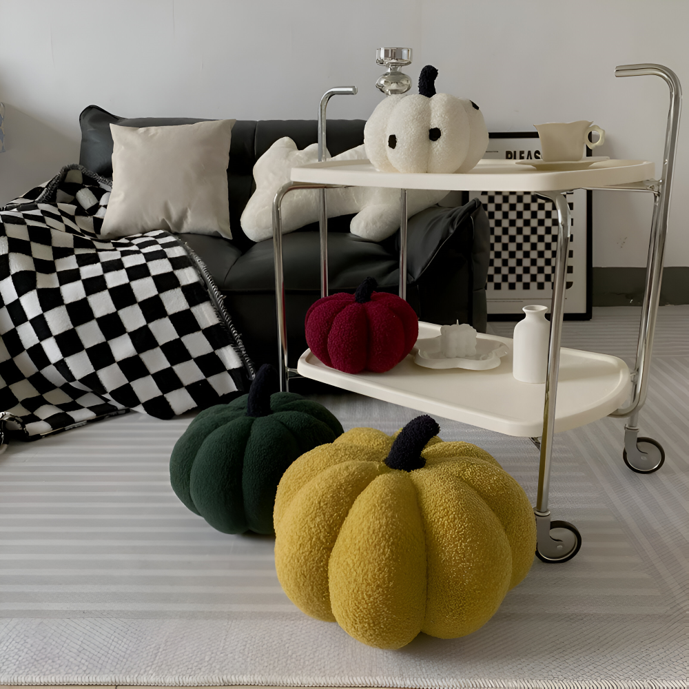 Coussin Citrouille | Coussin en Peluche Texturé Citrouille | Valuna