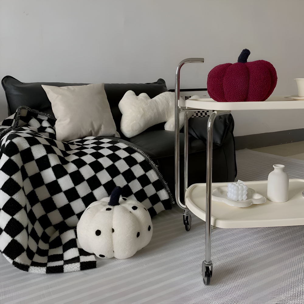 Coussin Citrouille | Coussin en Peluche Texturé Citrouille | Valuna