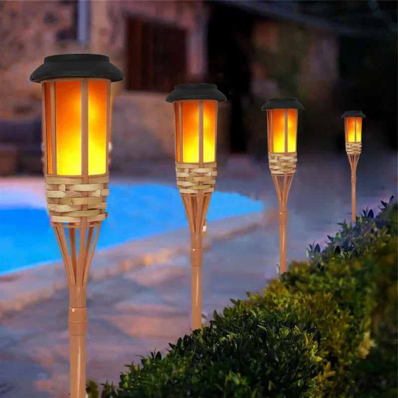 Meier | Torches Solaires À Effet Flamme Pour Jardin | Valuna