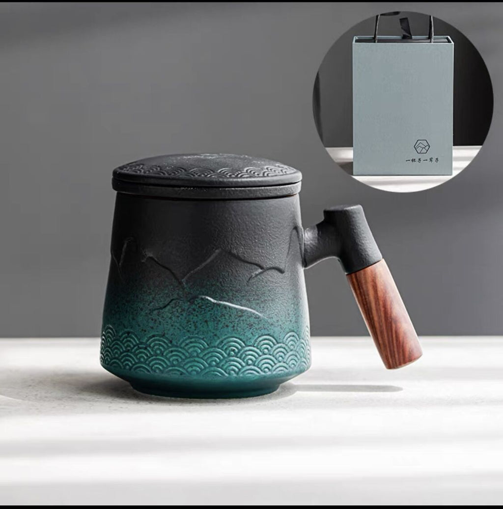 CeramiTea | Tasse À Thé En Céramique Avec Infuseur Et Couvercle Pour Une Infusion Parfaite | Valuna