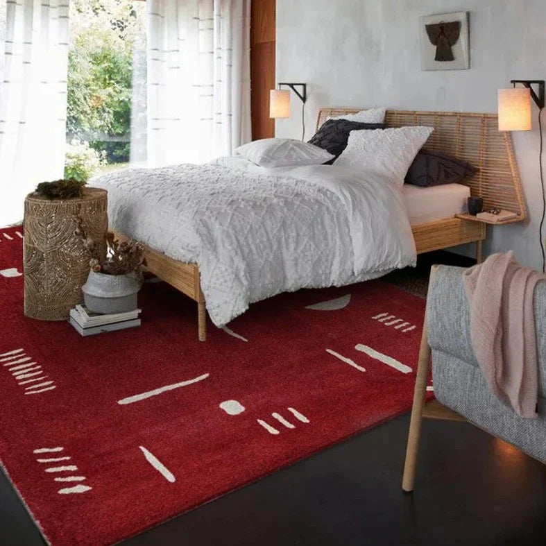 Retro Rouge | Tapis Rétro En Rouge Pour Un Style Intérieur Vibrant | Valuna