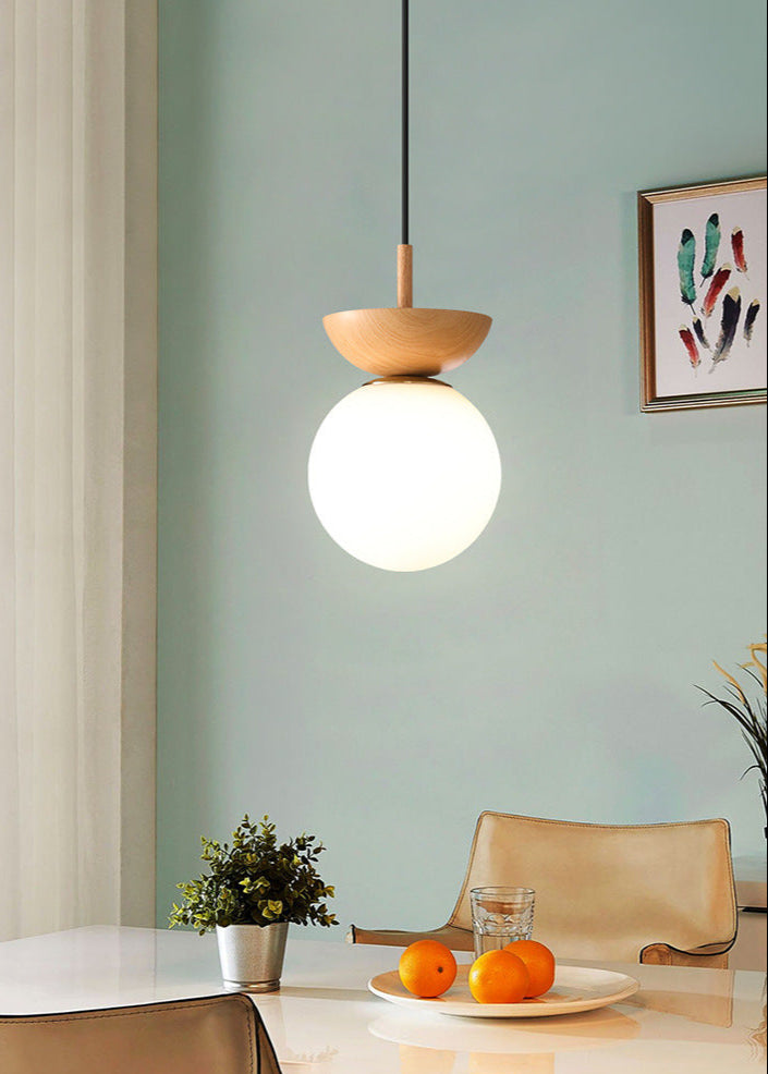 Vintora | Suspension En Fer Et Verre Au Design Élégant Et Aspect Bois Vintage | Valuna