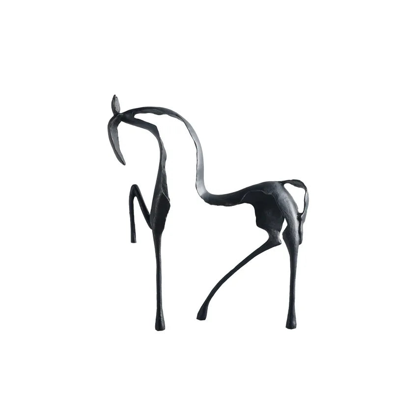 MetalHorseArt | Sculpture de Cheval en Métal Abstrait – Pièce Artistique Moderne | Valuna