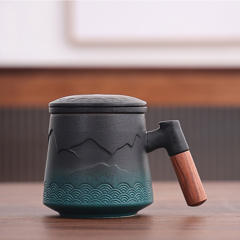 CeramiTea | Tasse À Thé En Céramique Avec Infuseur Et Couvercle Pour Une Infusion Parfaite | Valuna