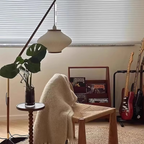 Lampe Sur Pied Style Médiéval En Métal Avec Abat-Jour Tissu E27 - Valuna