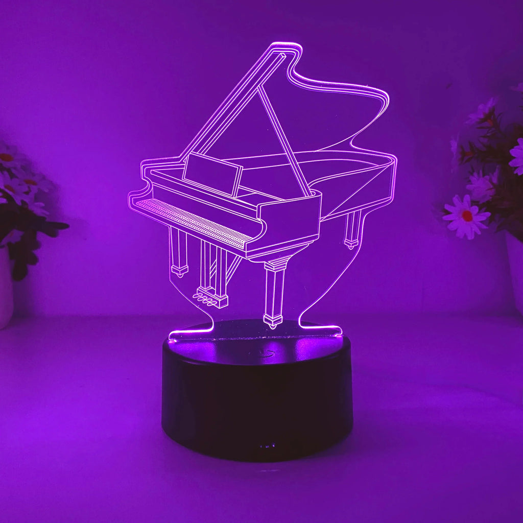 PianoGlow | Lampe de Nuit 3D – Ambiance Musicale & Design Innovant | Valuna