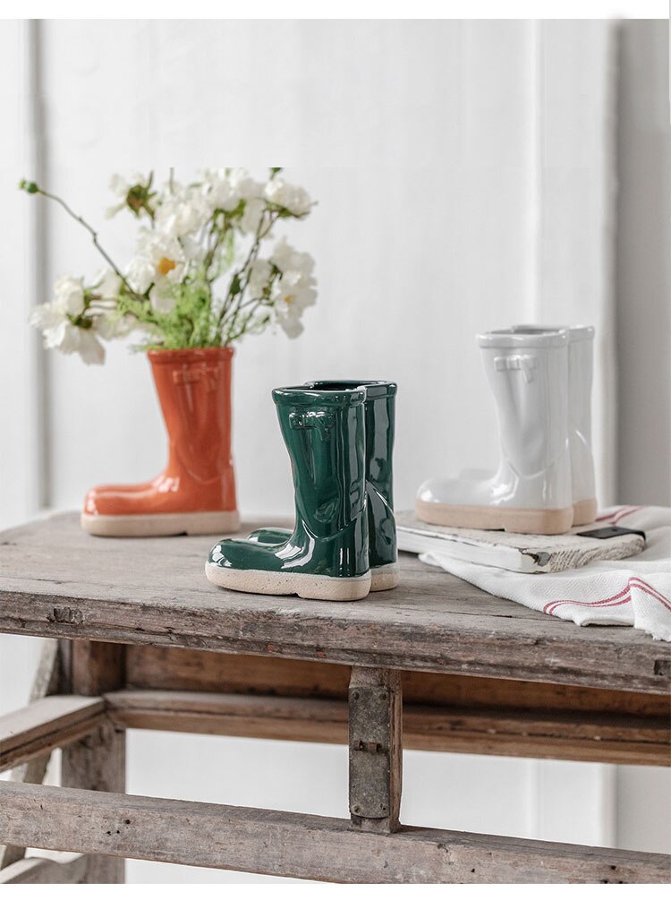 Bootique | Vase En Céramique Inspiré Des Bottes En Caoutchouc | Valuna