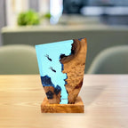 AquaLume | Lampe de Table de Luxe avec Design Plongeur Océanique – Ambiance Apaisante | Valuna