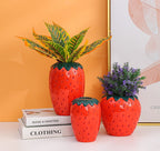 Strawberry Art | Décoration Artistique De Vase En Forme De Fraise | Valuna