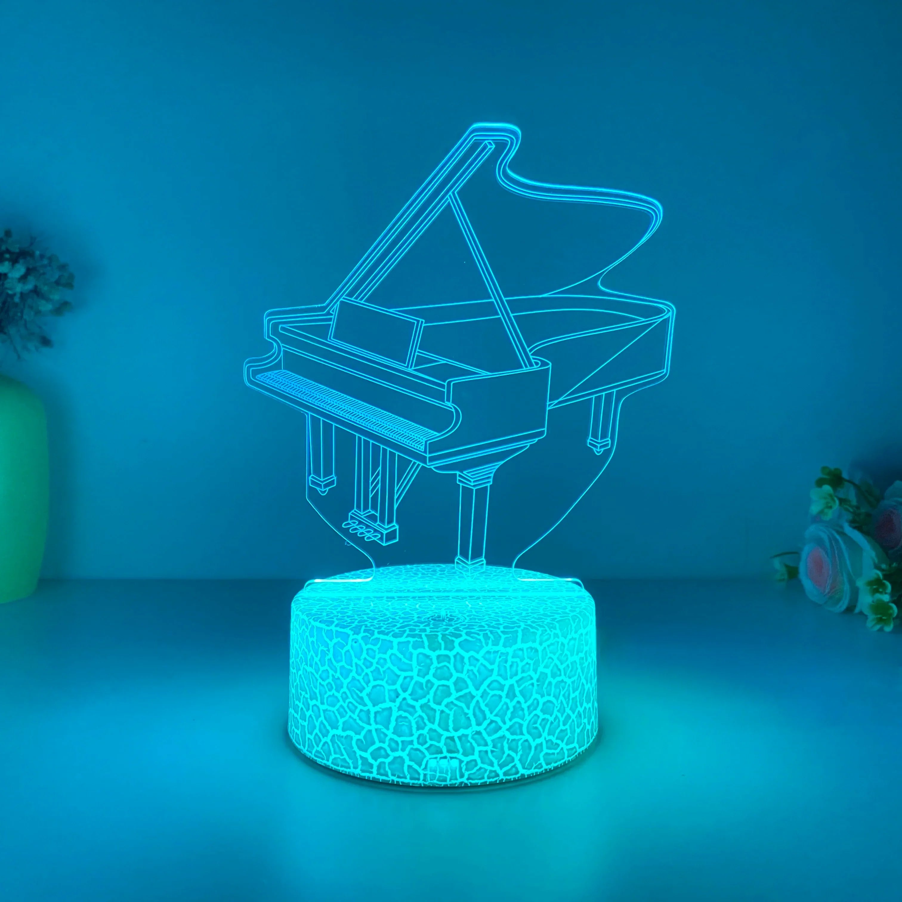 PianoGlow | Lampe de Nuit 3D – Ambiance Musicale & Design Innovant | Valuna