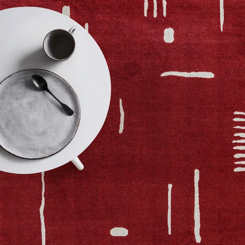 Retro Rouge | Tapis Rétro En Rouge Pour Un Style Intérieur Vibrant | Valuna