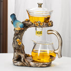KungFuTea | Ensemble De Thé En Verre Avec Infuseur Semi-Automatique Pour Préparation Facile | Valuna
