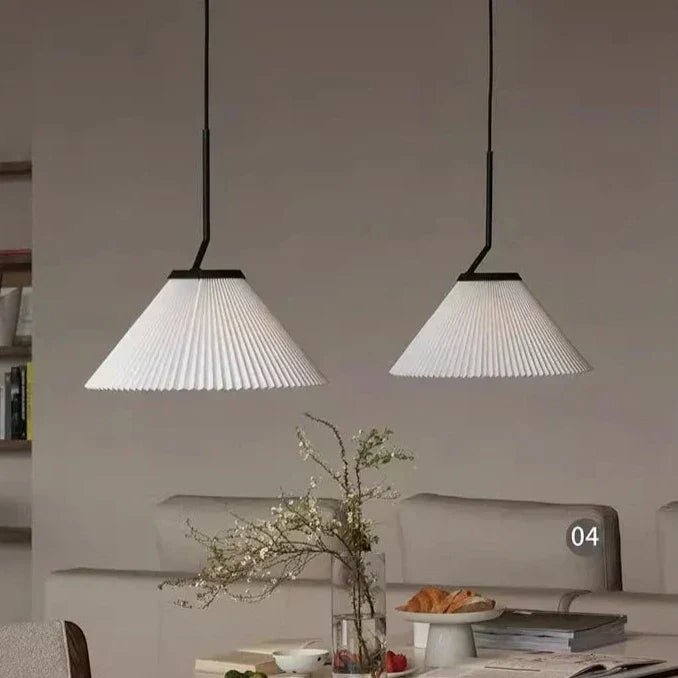 NordicPlissé | Suspension Crème En Tissu LED – Design Scandinave Élégant Pour Intérieur | Valuna