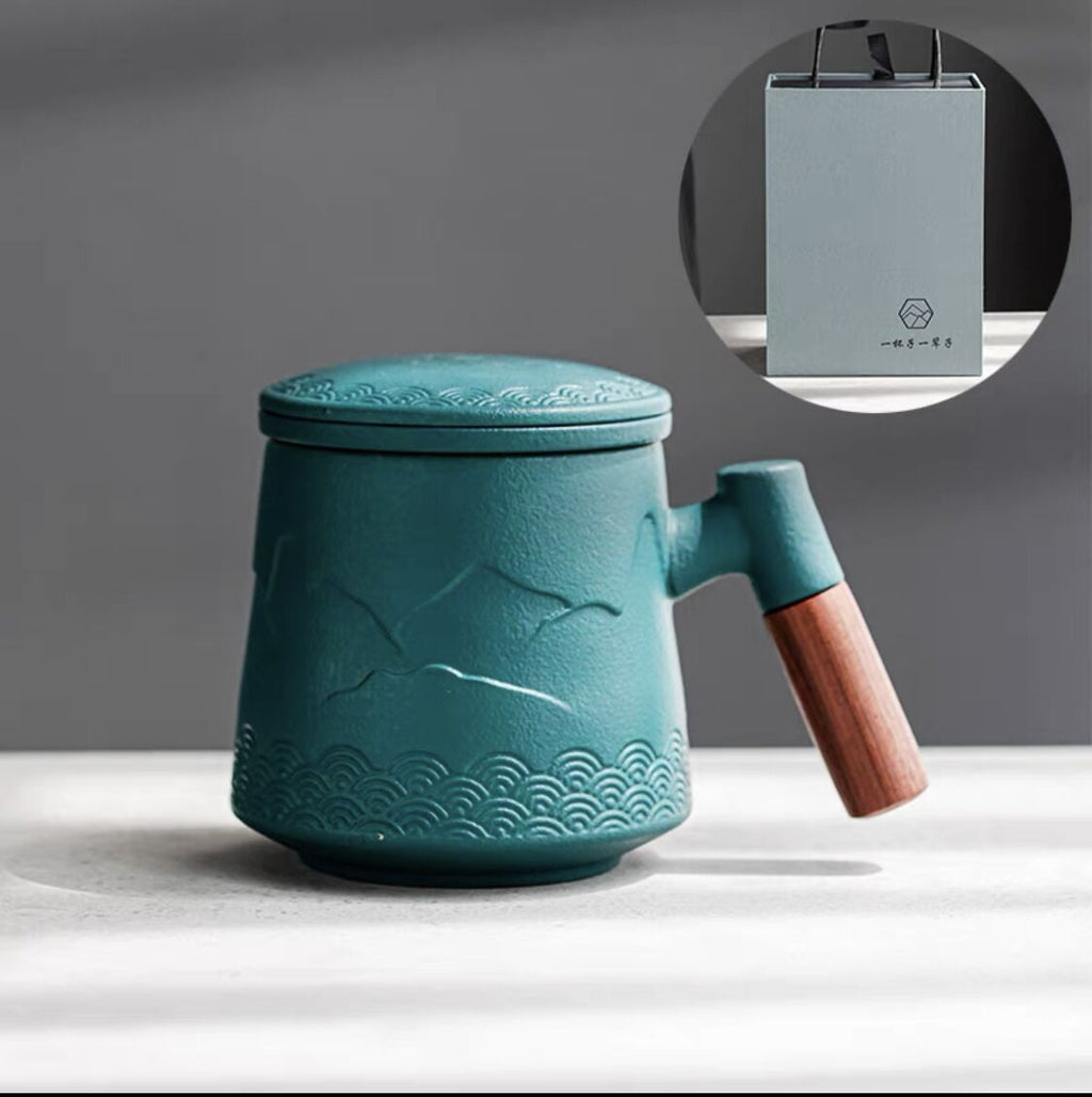 CeramiTea | Tasse À Thé En Céramique Avec Infuseur Et Couvercle Pour Une Infusion Parfaite | Valuna