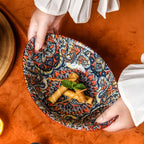 Boho Mandala d’Art | Ensemble de Bols de Service en Céramique au Design Mandala | Valuna