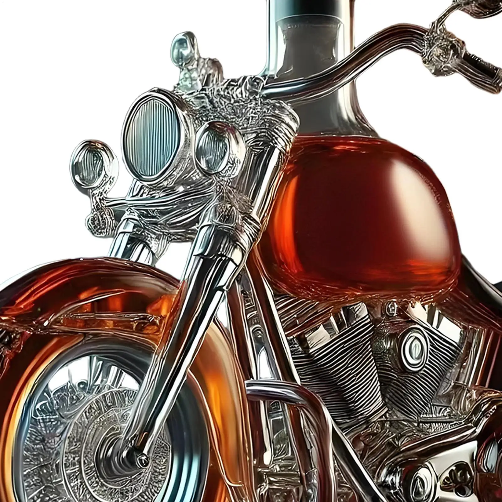 MotoSpirit Classique | Distributeur de Spiritueux en Verre en Forme de Moto pour Whisky | Valuna