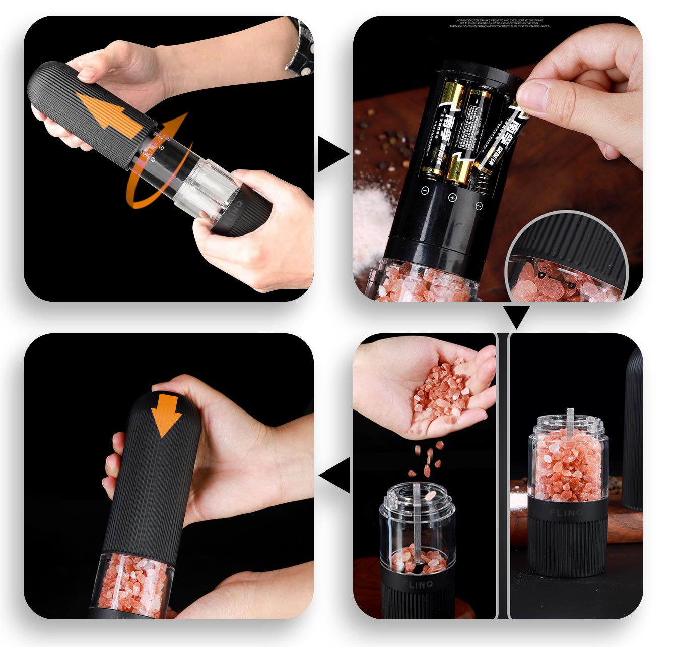 Moulin À Poivre Et Sel Électrique | Precision Assaisonnement | Valuna