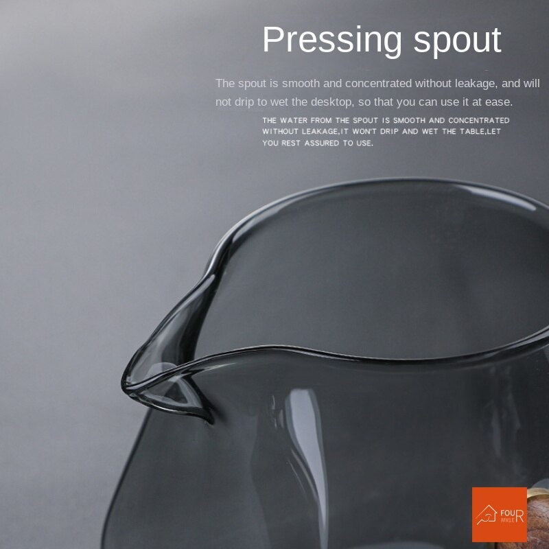 JapanGlass | Théière En Verre Avec Poignée En Bois Pour Une Préparation Authentique Et Résistante À La Chaleur | Valuna