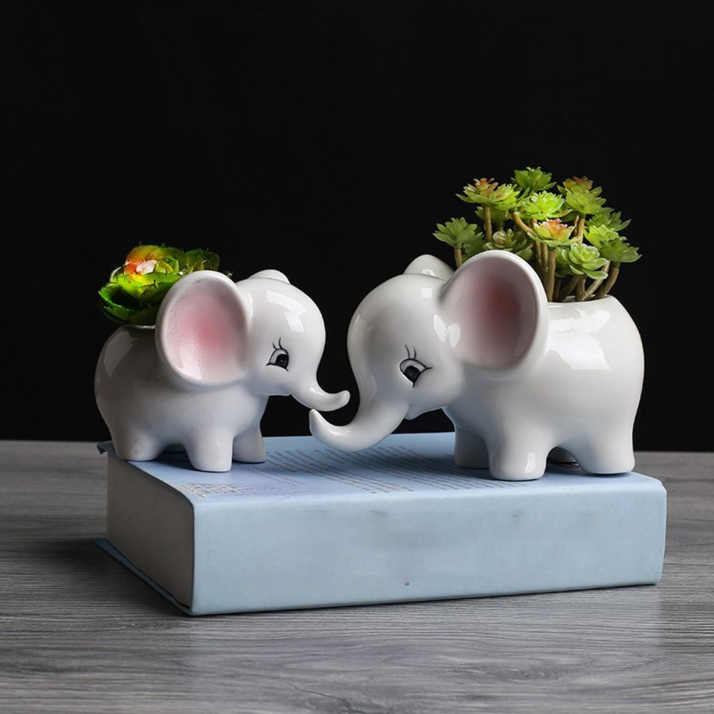 ElephantElegance Pot de Fleurs Sculptural | Design Décoratif Moderne Inspiré par les Éléphants | Valuna