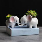 ElephantElegance Pot de Fleurs Sculptural | Design Décoratif Moderne Inspiré par les Éléphants | Valuna
