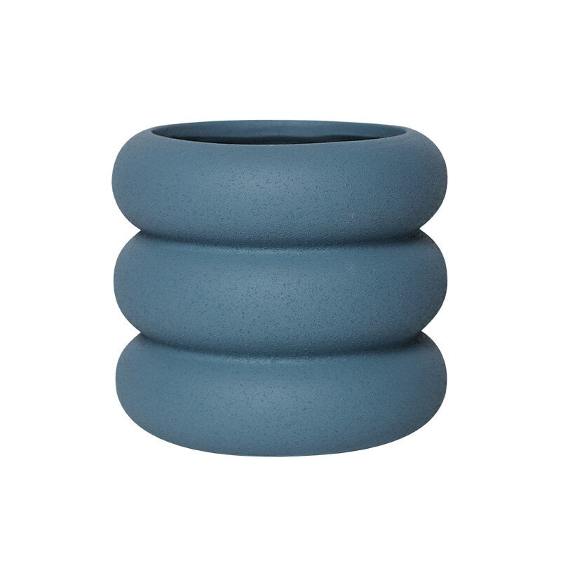 Pot De Fleurs En Céramique Rattan Nordique | Bol De Plantation Moderne Pour Salon Et Balcon | Valuna