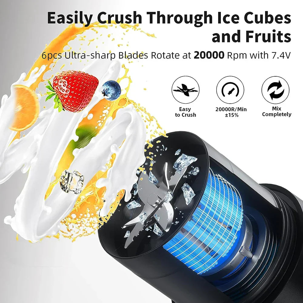 JuiceMini | Extracteur De Jus Portable Avec 6 Lames Pour Shakes & Smoothies | Valuna