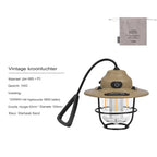 NostalgiaGlow | Lampe De Camping Rétro Rechargeable Avec Lumières Led Dimmables | Valuna