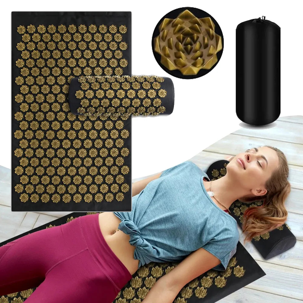 Tapis et Coussin d’Acupression Relaxwave | Shiatsu Anti‑Stress et Détente Profonde | Valuna