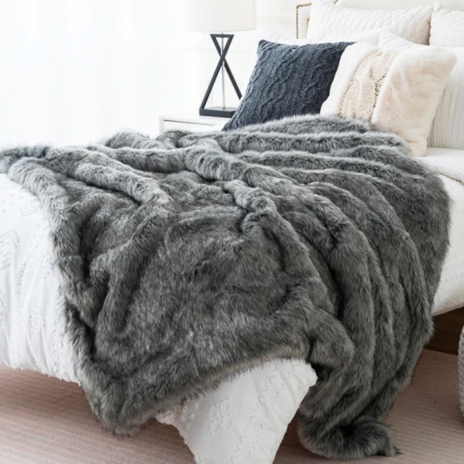 Fox Fur | Couverture En Fausse Fourrure Douce Et Luxueuse | Valuna
