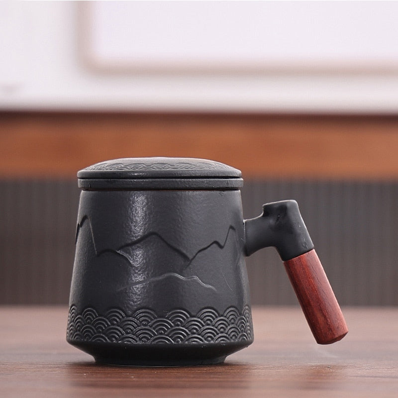 CeramiTea | Tasse À Thé En Céramique Avec Infuseur Et Couvercle Pour Une Infusion Parfaite | Valuna