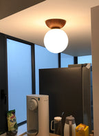 Vintora | Suspension En Fer Et Verre Au Design Élégant Et Aspect Bois Vintage | Valuna