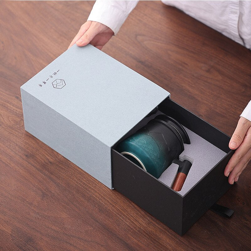 CeramiTea | Tasse À Thé En Céramique Avec Infuseur Et Couvercle Pour Une Infusion Parfaite | Valuna