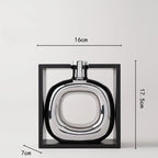 Silvara | Vase Argenté Avec Découpe Creuse | Valuna