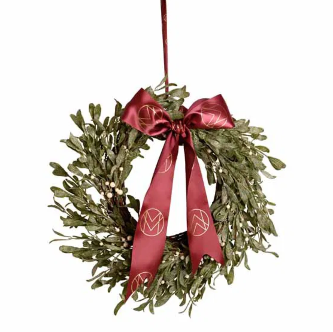 Couronne | Suspension De Noël Avec Nœud Décoratif | Valuna