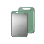 SteelCrest | Planche À Découper En Acier Inoxydable Double Face Avec Surface Antiadhésive Et Rigole À Jus | Valuna