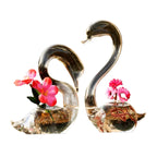Vase Décoratif En Verre En Forme De Cygnes Multifonction - Valuna