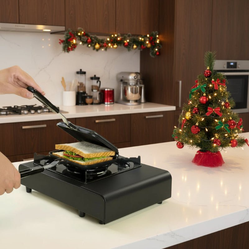 Broiloris | Poêle À Sandwich Antiadhésive Double Face En Alliage D'Aluminium 35×15 Cm | Valuna