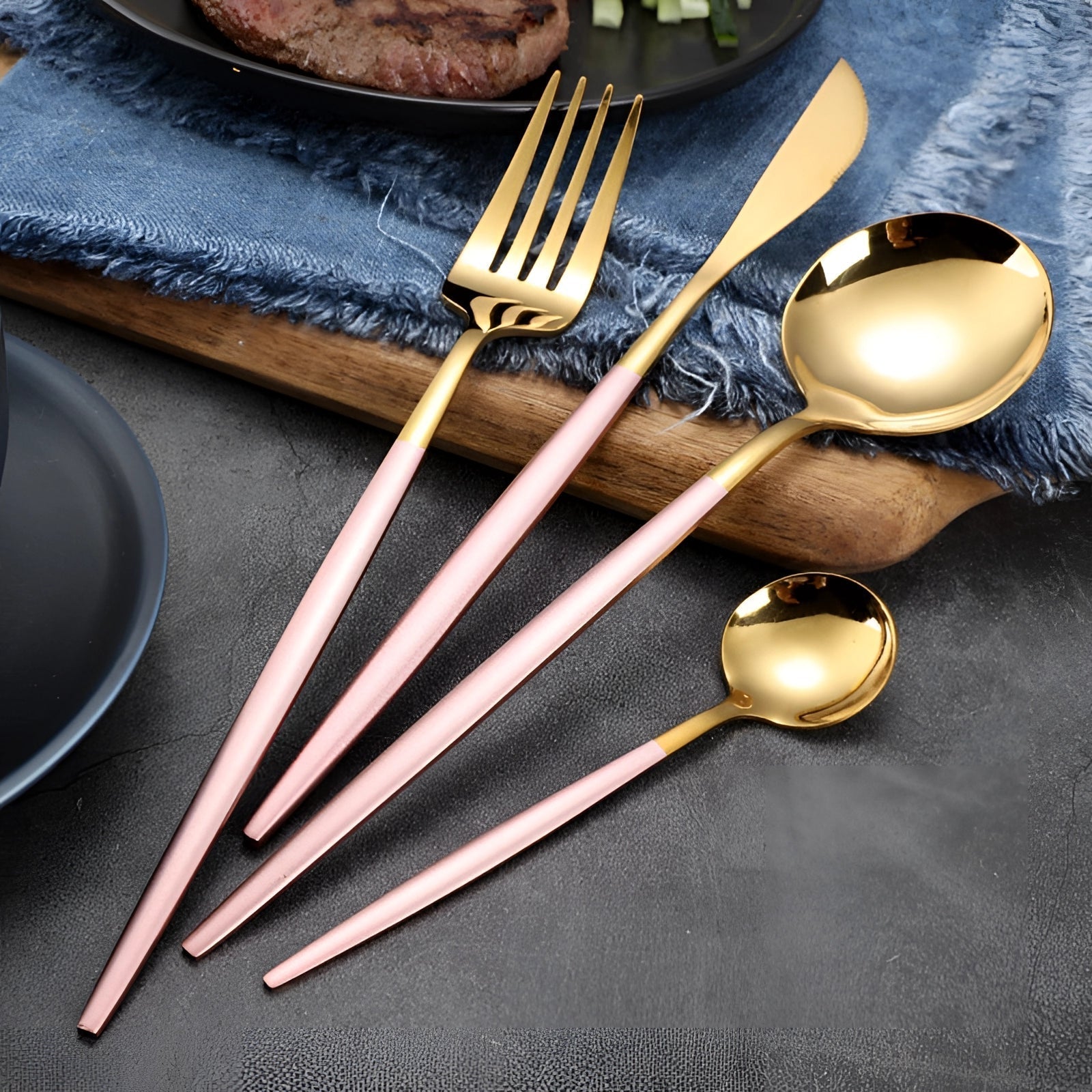 GoldStyle | Ensemble De Couverts Moderne Pour Les Amateurs De Style Et De Cuisine Élégante | Valuna