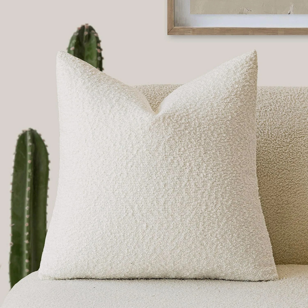 Tulum Bouclé | Housse De Coussin Décorative Élégante | Valuna