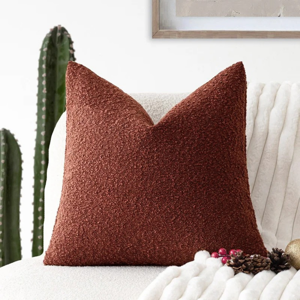 Tulum Bouclé | Housse De Coussin Décorative Élégante | Valuna