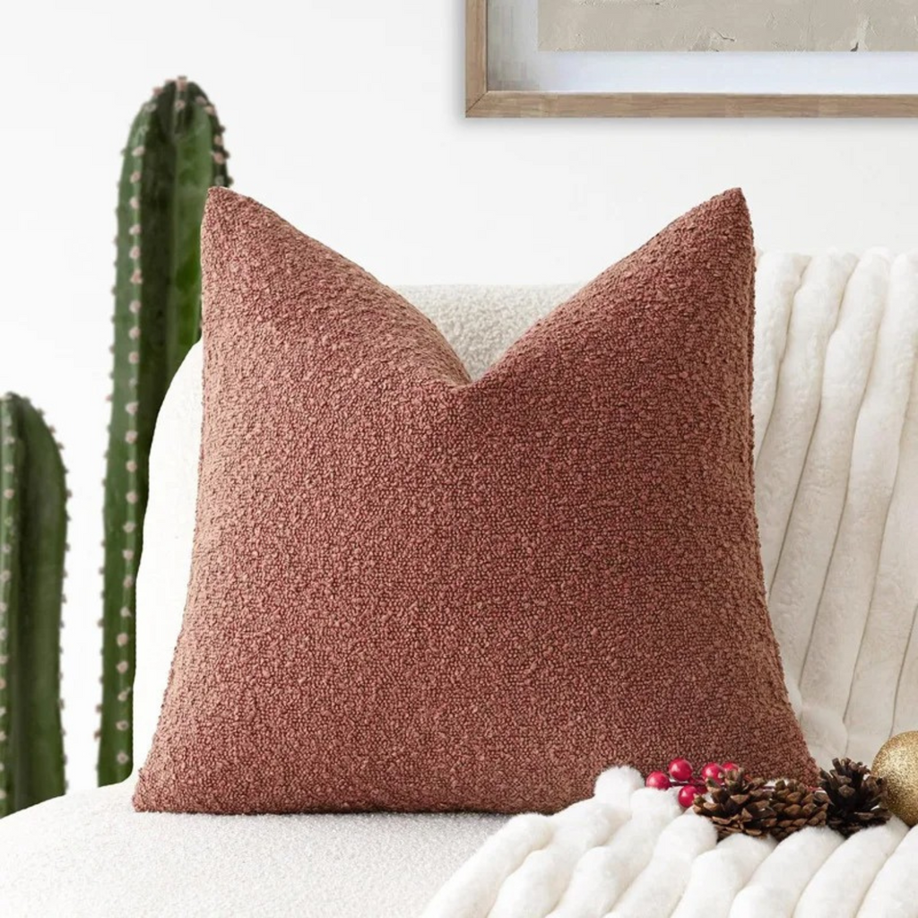 Tulum Bouclé | Housse De Coussin Décorative Élégante | Valuna
