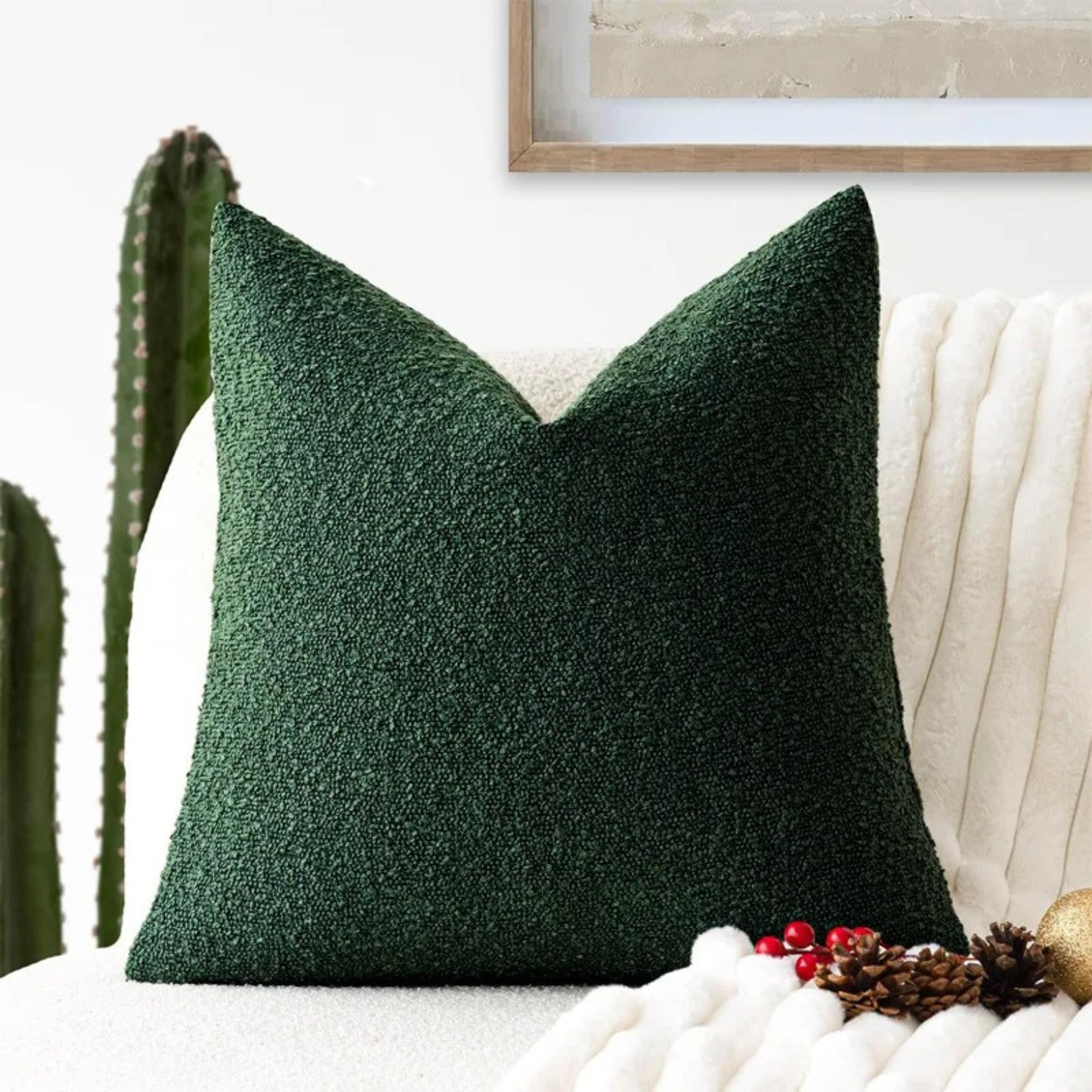 Tulum Bouclé | Housse De Coussin Décorative Élégante | Valuna