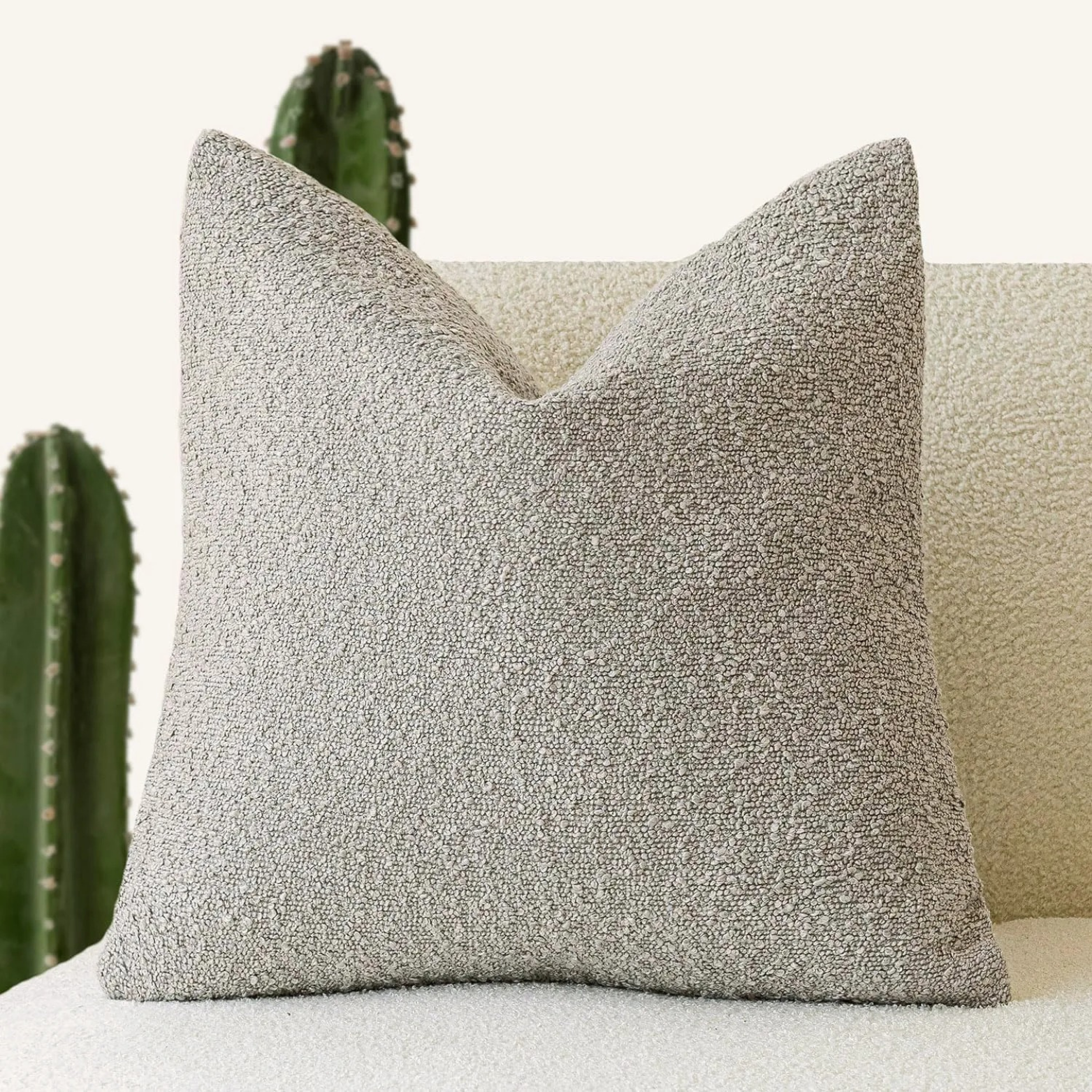 Tulum Bouclé | Housse De Coussin Décorative Élégante | Valuna