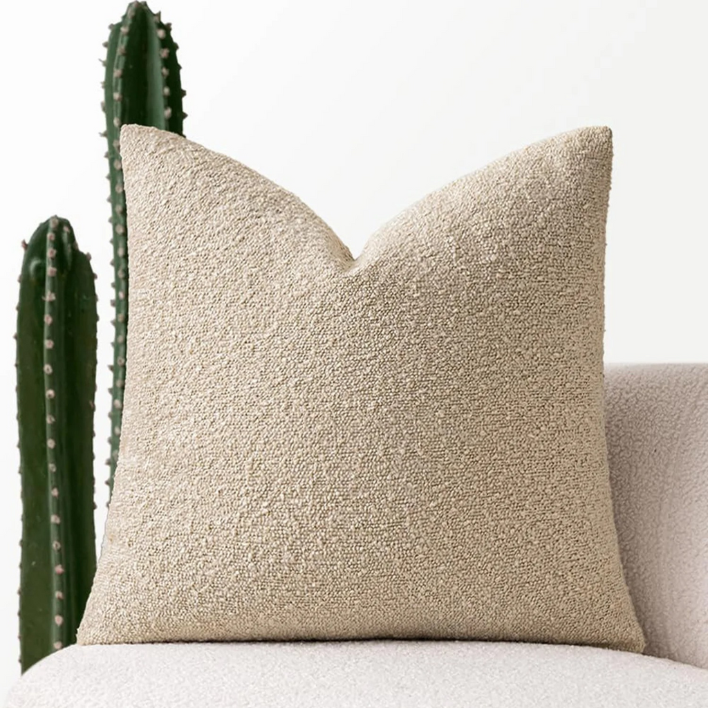 Tulum Bouclé | Housse De Coussin Décorative Élégante | Valuna