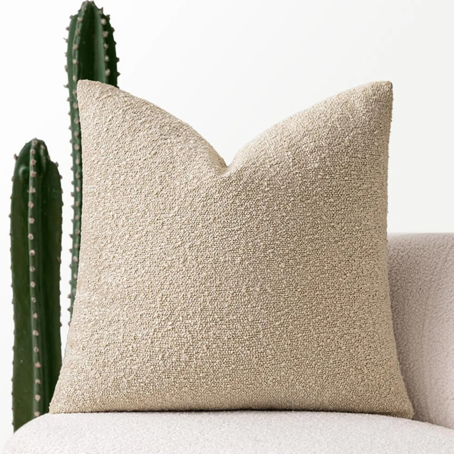 Tulum Bouclé | Housse De Coussin Décorative Élégante | Valuna