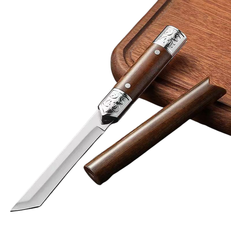 Couteau Utilitaire Artisanal | Poignée En Bois Japonais Et Coupe De Précision | Valuna